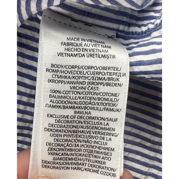 Polo Ralph Lauren Shirt Mens XL Seersucker RL Untucked Classic Fit Preppy - Picture 7 of 10